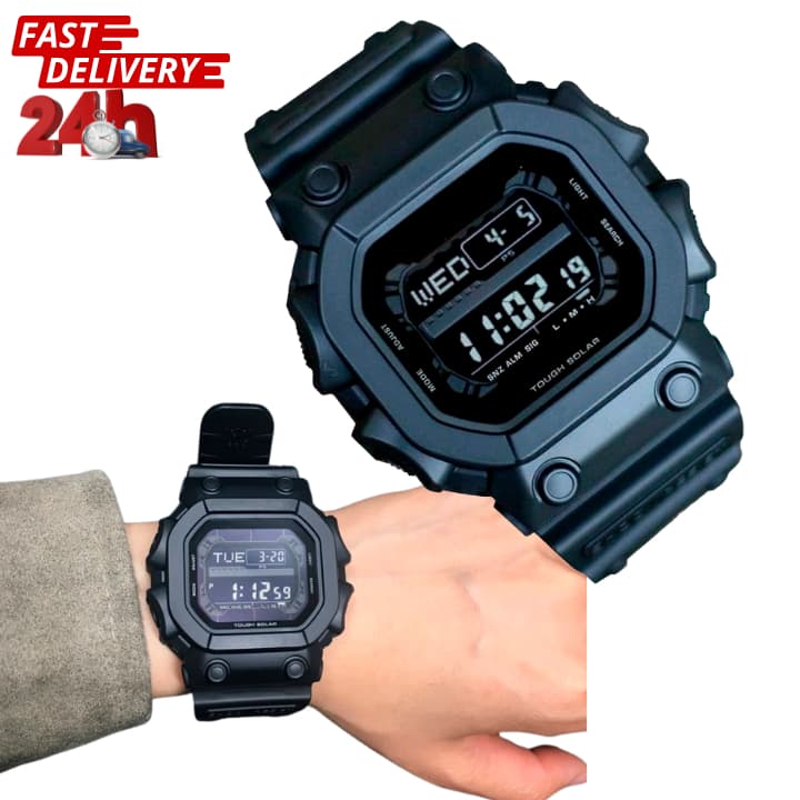 Relógio Masculino Digital SD Esportivo Preto Pulseira de Silicone Grande
