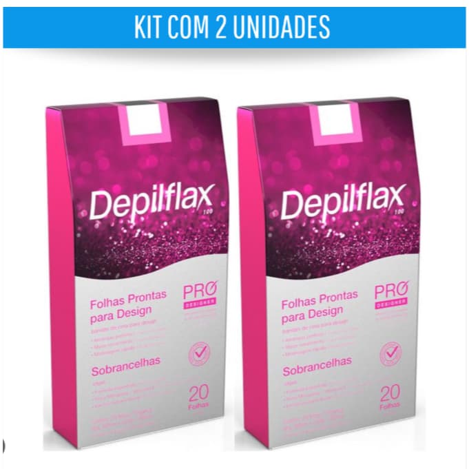 Kit 2 Folhas Prontas Para Design De Sobrancelha Rosa - Depilflax