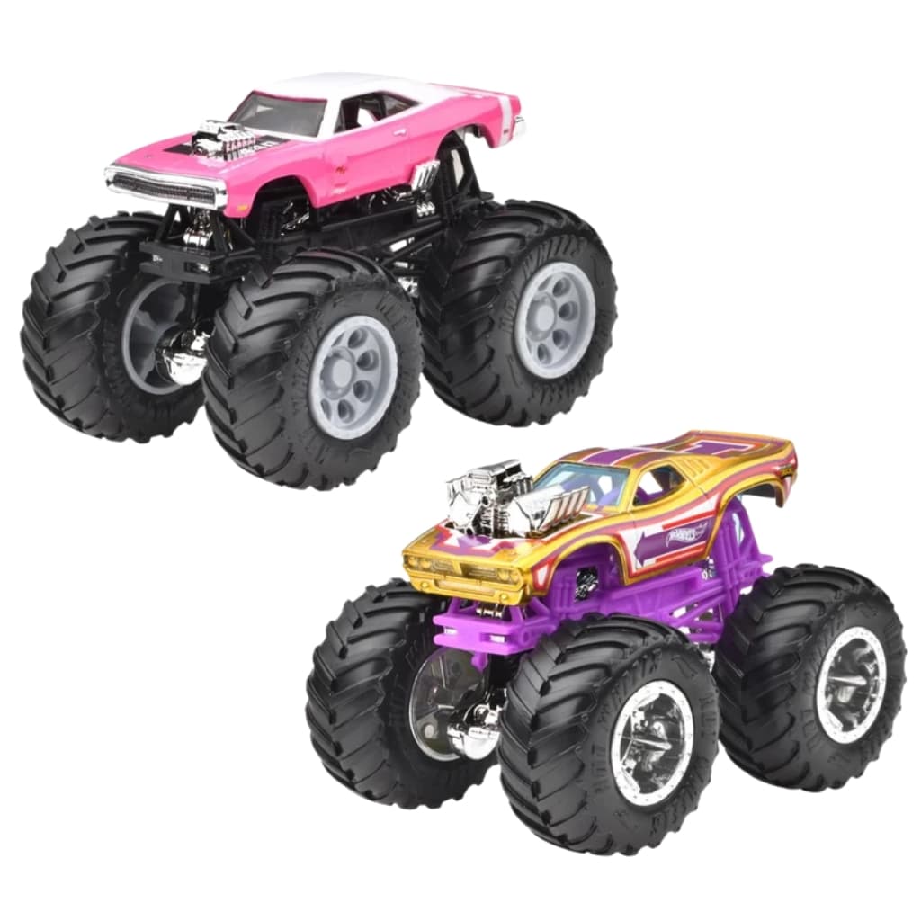 Carrinhos Hot Wheels Monster Trucks Dodge e Rodger Mattel - Escala 1:64