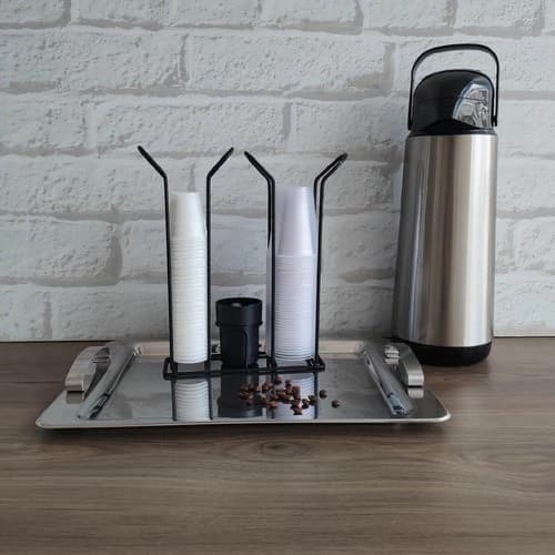 Suporte De Copos Descartáveis 200ml Água e 80ml Café