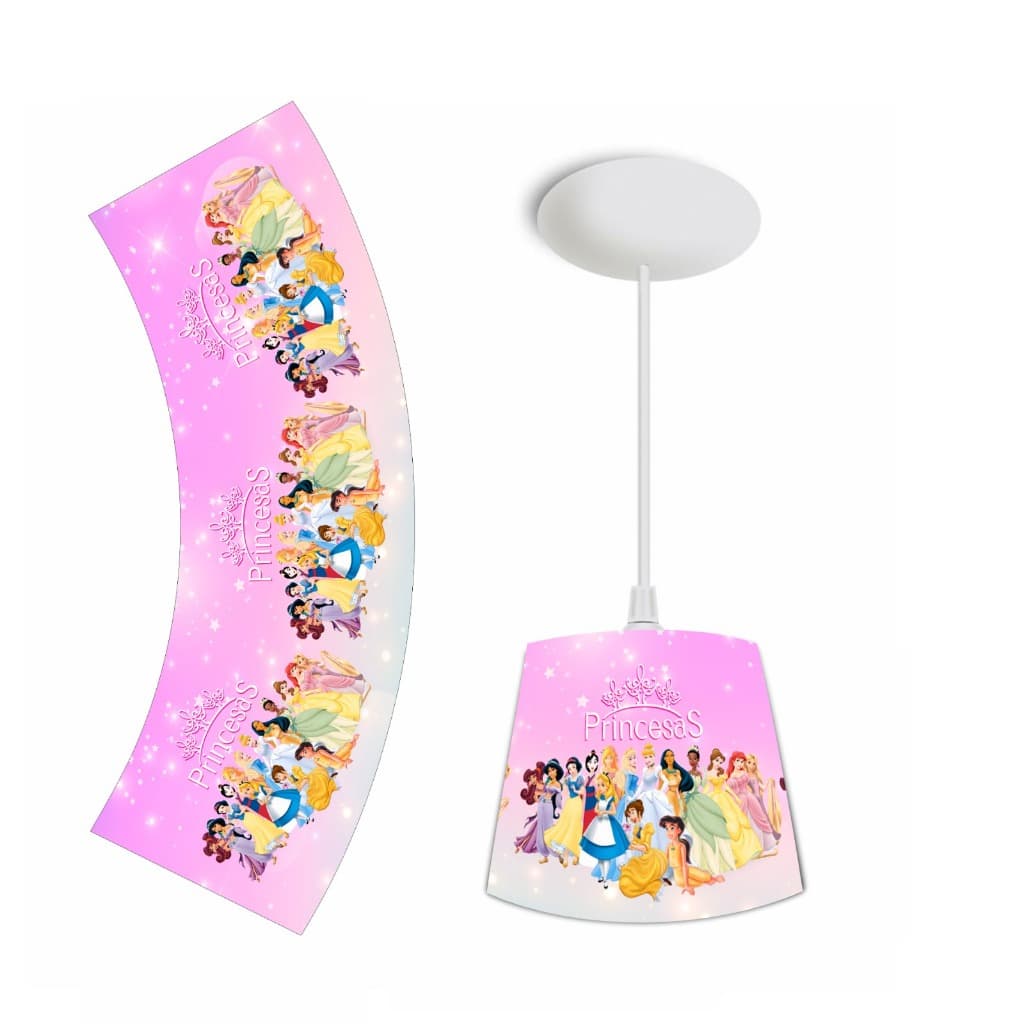 PENDENTE LUMINARIA DE TETO INFANTIL BEBE- PRINCESAS