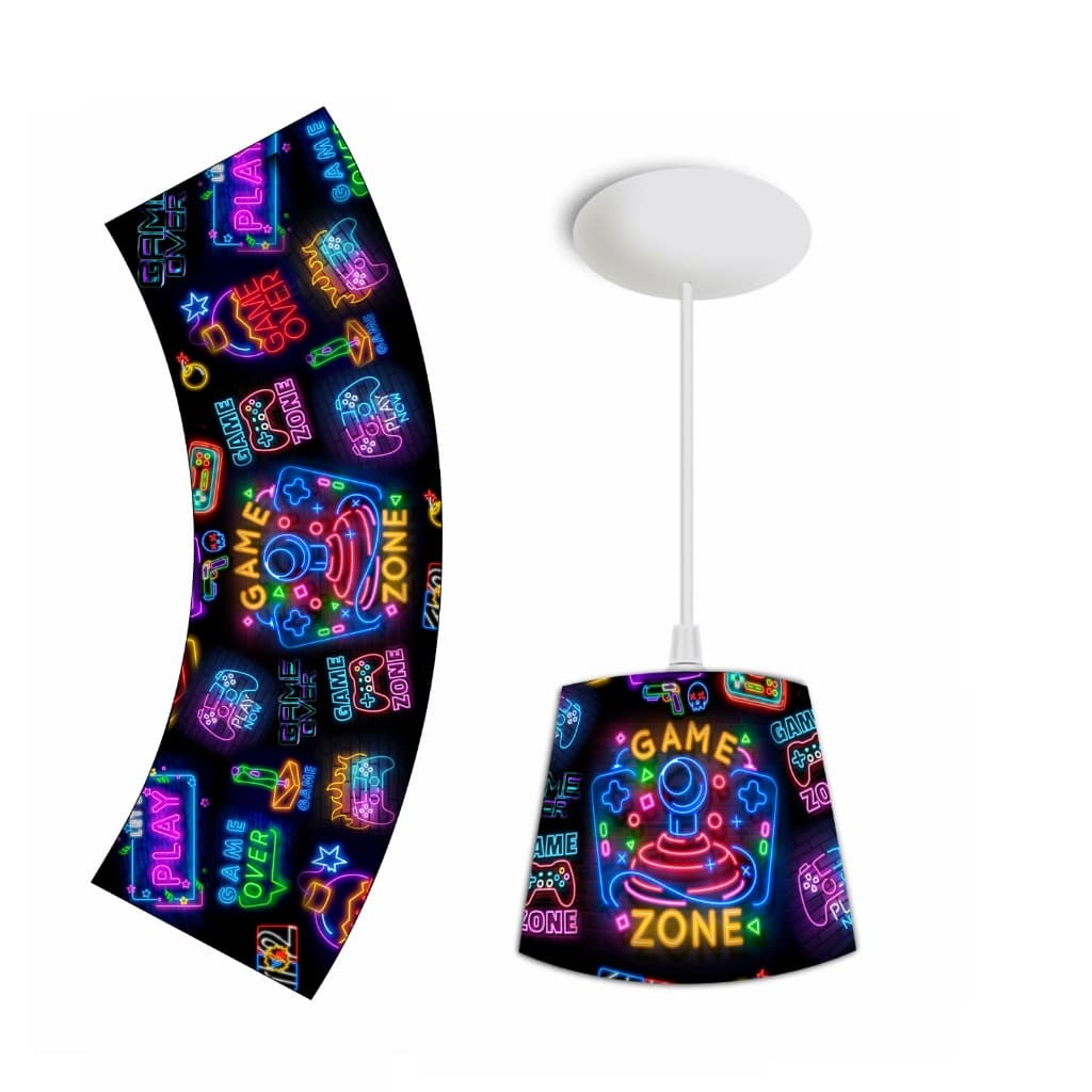 PENDENTE LUMINARIA DE TETO INFANTIL BEBE- GAMES GAMER ZONE