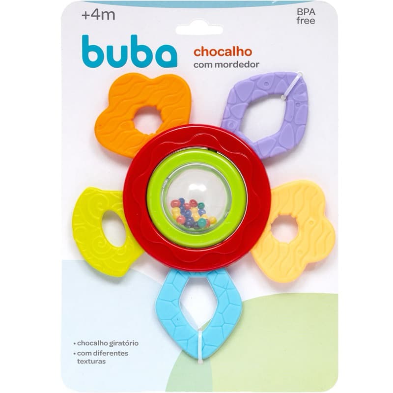 Mordedor Chocalho Giratório para Bebês - Buba