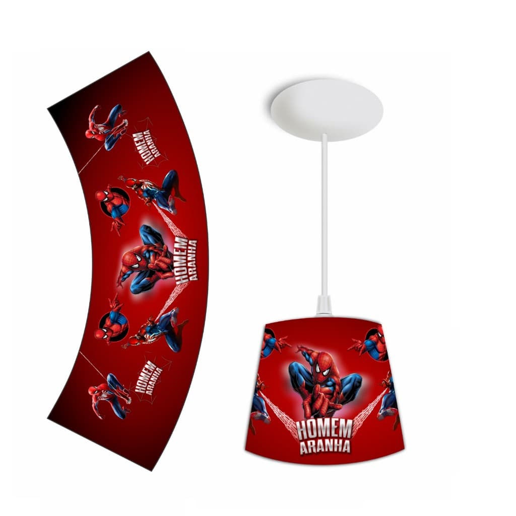PENDENTE LUMINARIA DE TETO INFANTIL BEBE- HOMEM ARANHA RED