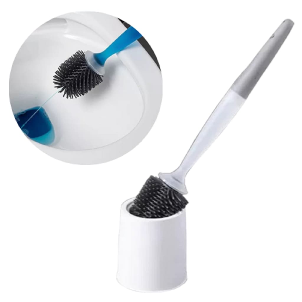 Escova Sanitária Com Dispenser Clink 42cm Limpeza Profunda Eficiente Com Cerdas De Silicone