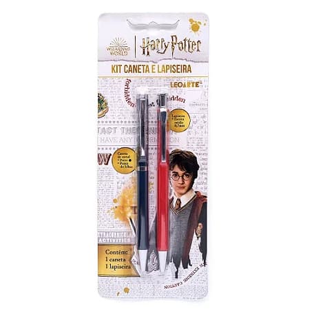 KIT OFFICE HARRY POTTER C/1 CANETA E 1 LAPISEIRA LEOARTE