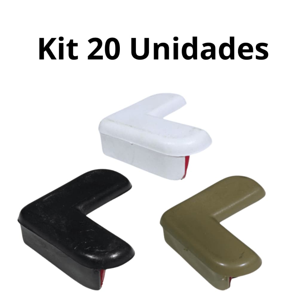 Kit 20 Protetores de Quina Silicone Proteção para Móveis e Mesas