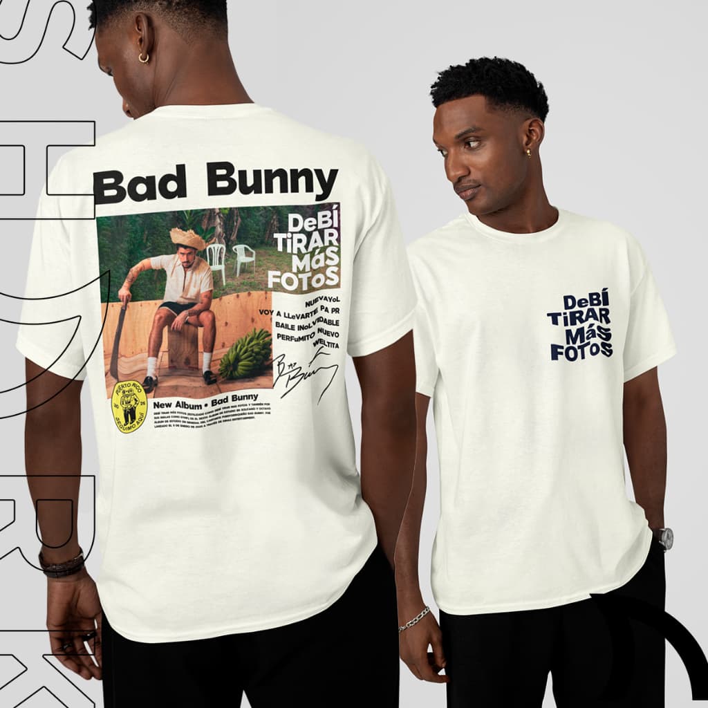 Camiseta Basica E OVERSIZED Bad Bunny Debí Tirar Más Fotos Albúm Espanhol Estampa Excluisva