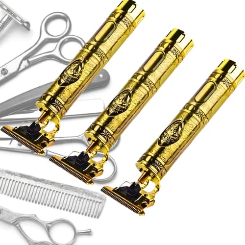 3 Maquininha de cabelo homens cortador de cabelo máquina aparador elétrico recarregável barbeiro barba barbeador + KIT