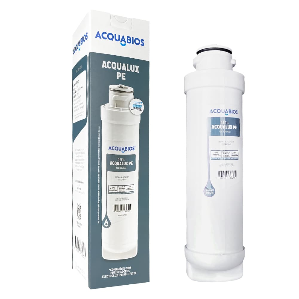 Refil Acqualux PE Para Filtro Purificador de Água Compatível Com Filtros Electrolux PE10B PE10X