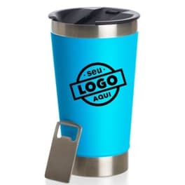 Copo Térmico 473ml Personalizado Com tampa Abridor Nome Logo Desenho Time