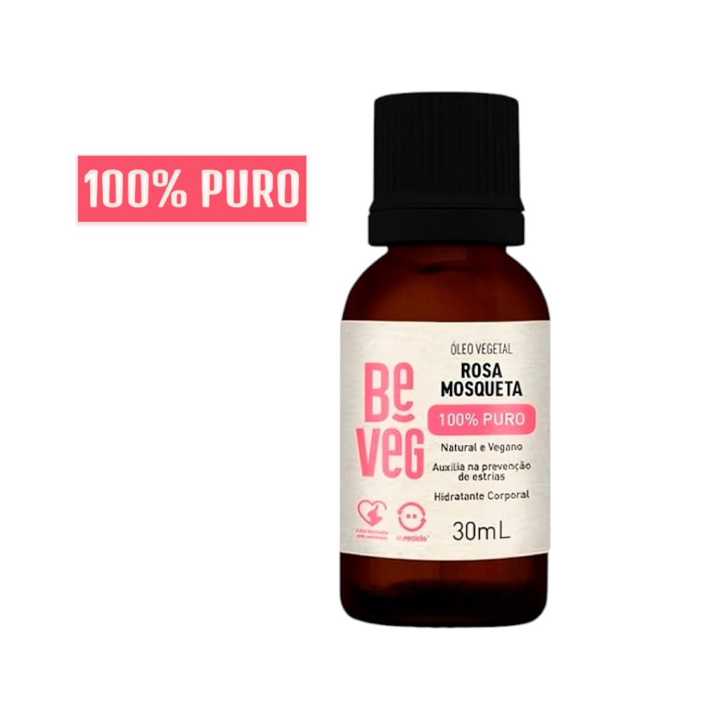 Farmax Óleo de Rosa Mosqueta 100% puro - Auxilia na prevenção de estrias - 30ml