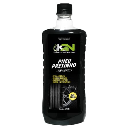 Pneu Pretinho 500ml Kn Automotivos Limpeza De Carro Moto Caminhonete