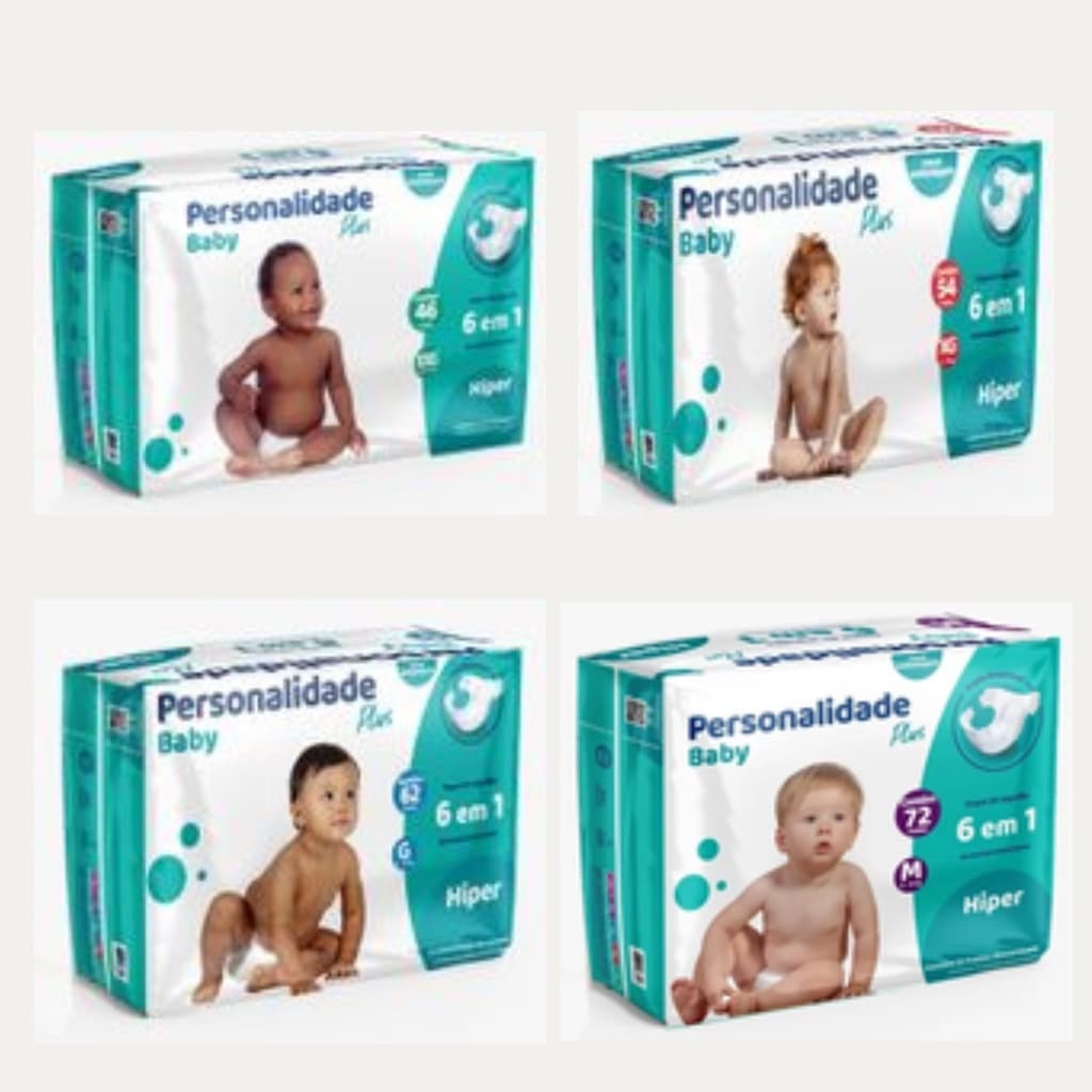 Fralda Personalidade Baby Plus Hiper M G XG XXG - Ultra Absorção