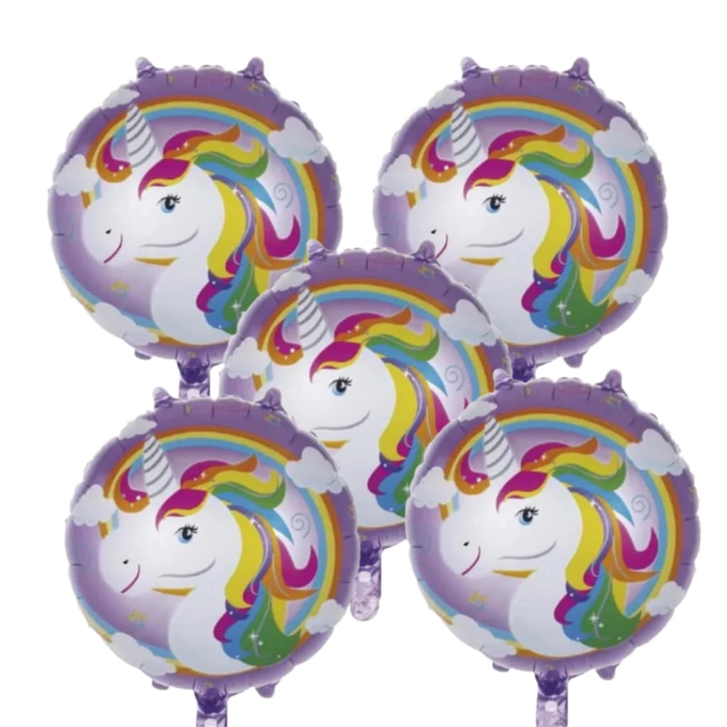 Kit Balão Metalizado Unicórnio Decoração Criança Festa
