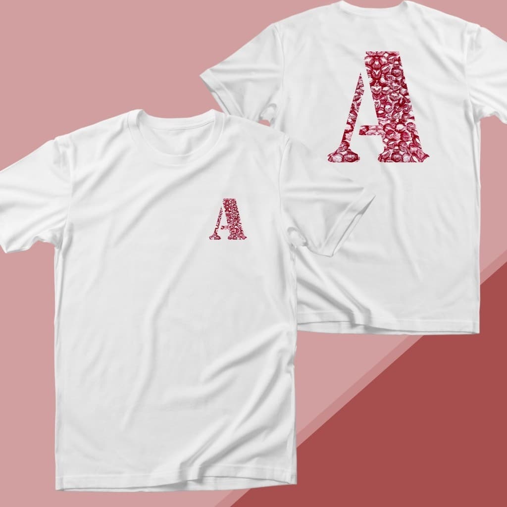 CAMISA 100% ALGODÃO PRODUTO DE ALTA QUALIDADE ESTAMPA BEIJOS DE LETRA DE NAMORADO  (A)