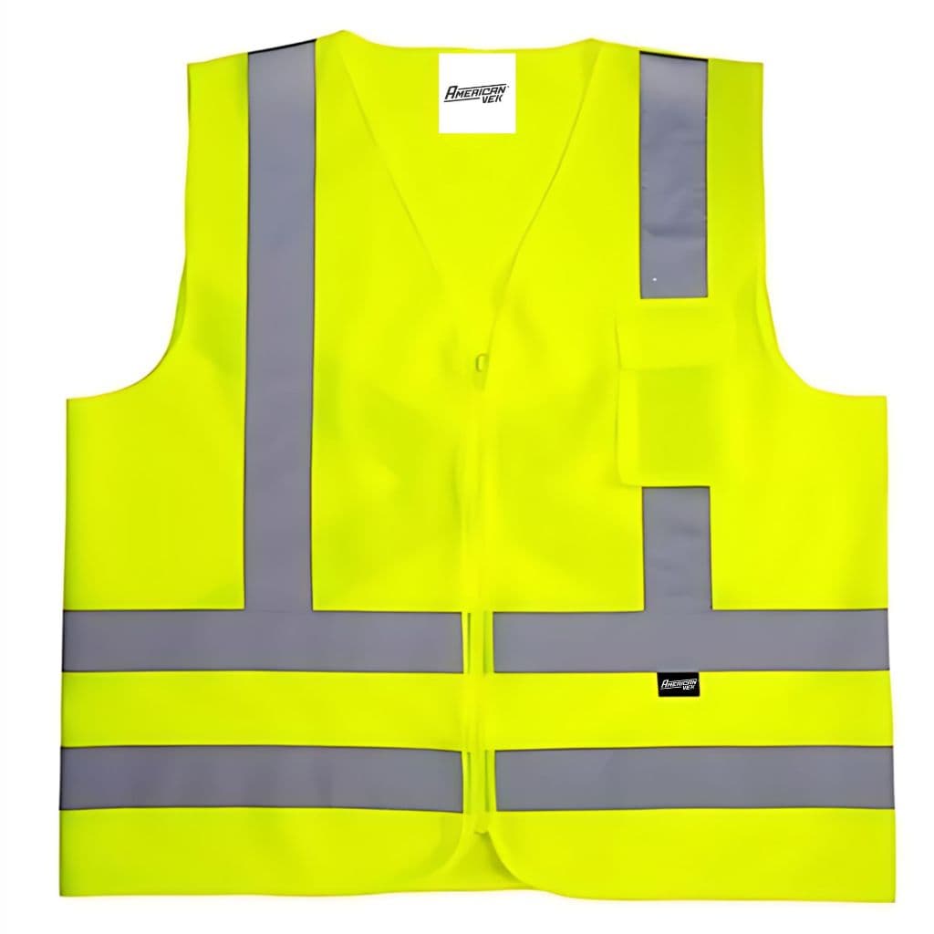 Colete Segurança Refletivo Amarelo Com 1 Bolso Zíper Super Safety