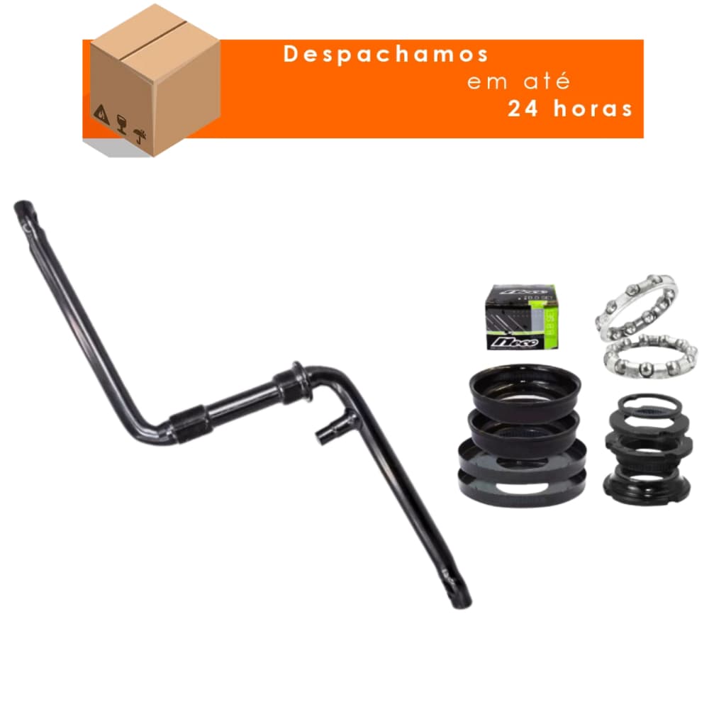 Transmissão Bike 26 - Movimento Central 45mm Neco + Pedivela Monobloco 165mm Em Aço