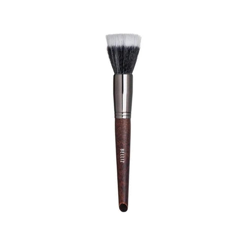 Pincel De Maquiagem Belliz Wood Duo Fiber 1780