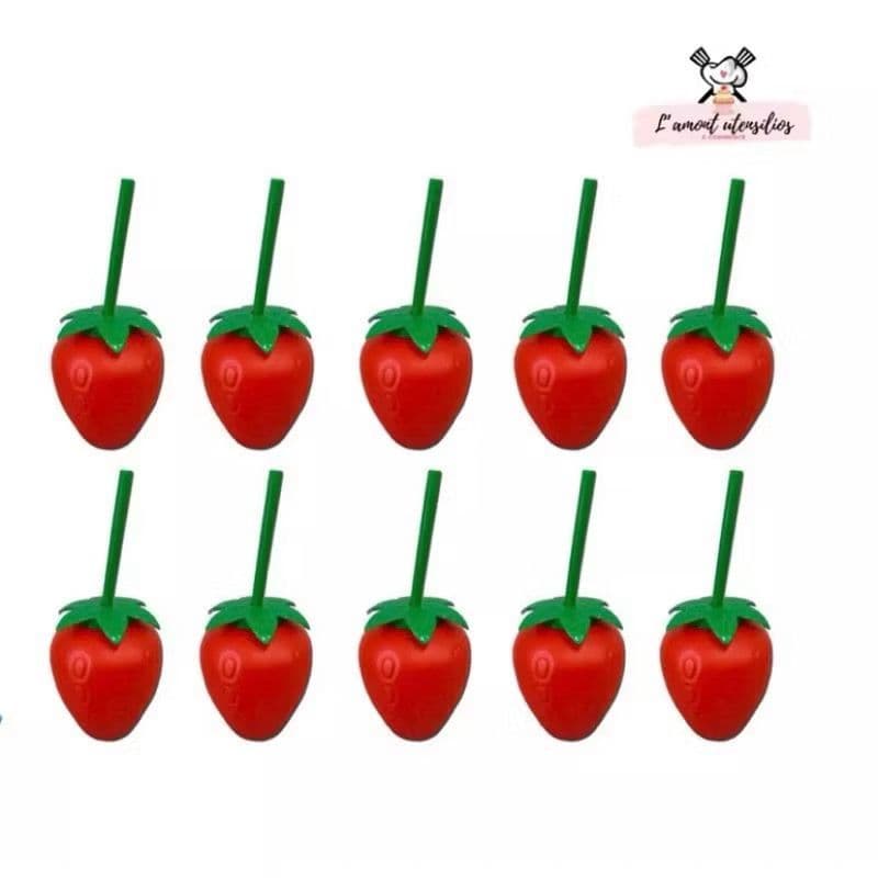 Copo Plástico Fruta Morango 500 ml - Kit Com 12 Copos Injetemp