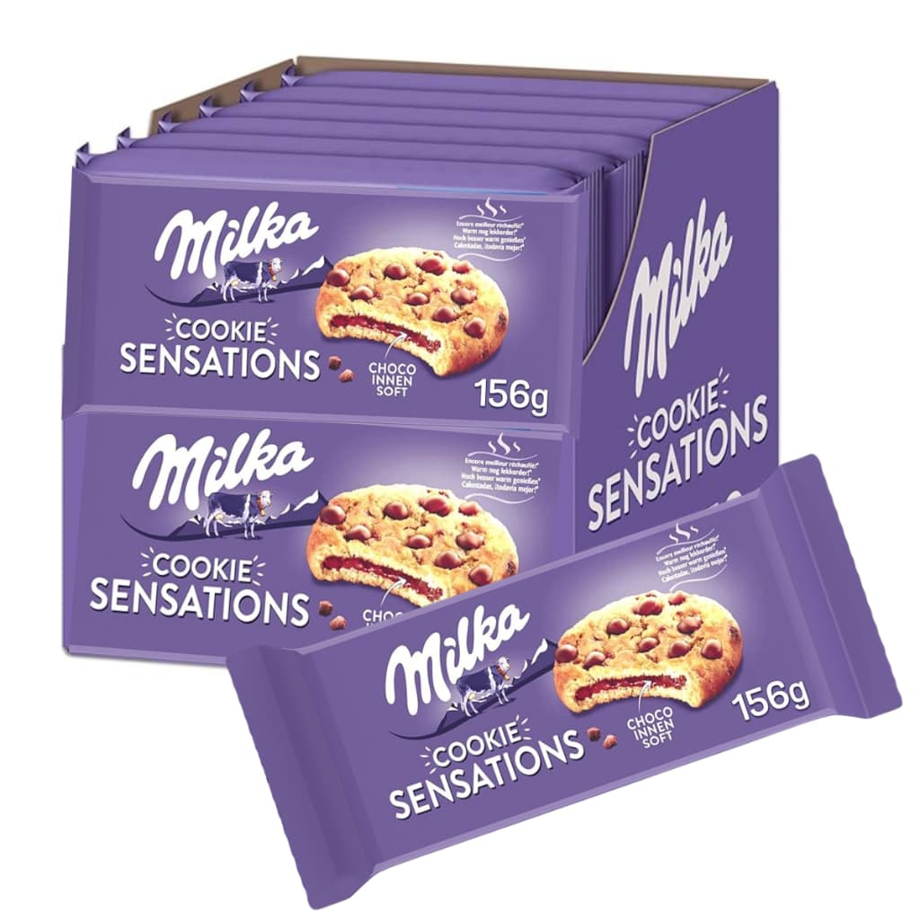 Cx 12 Biscoito Milka Sensations Cookies Tradicional 156g