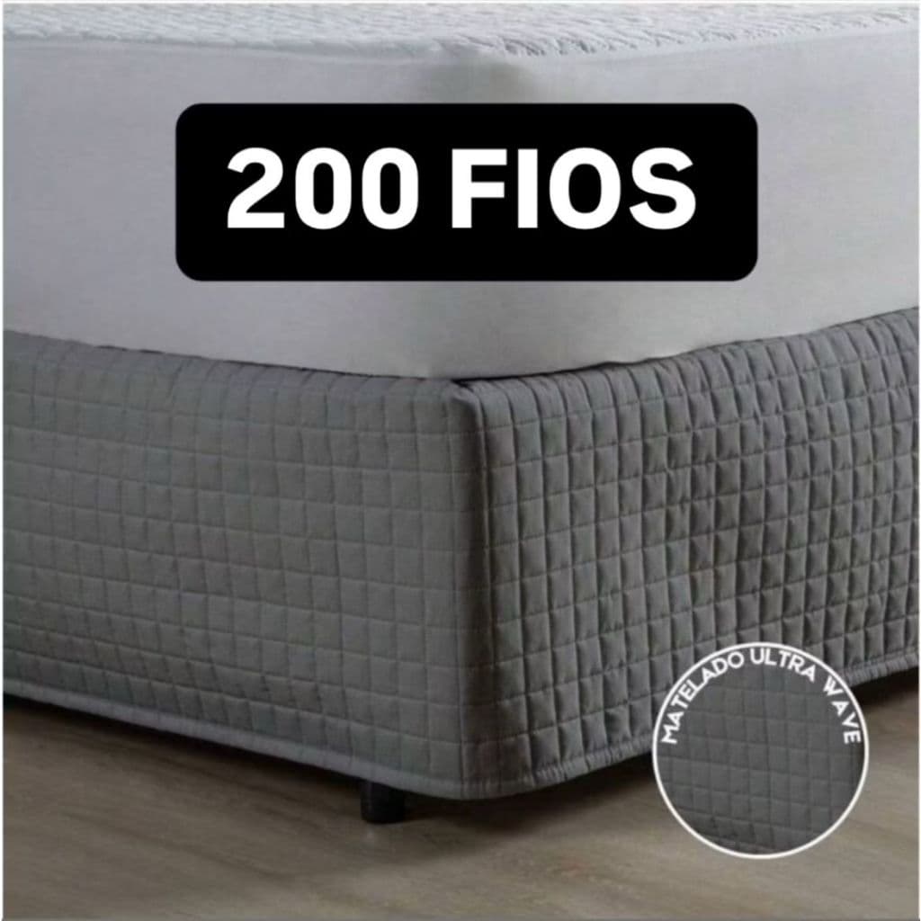 Saia para cama Box Matelada Ultra SONIC Todos Tamanhos 200 Fios Solteiro Casal Padrão, Queen e King