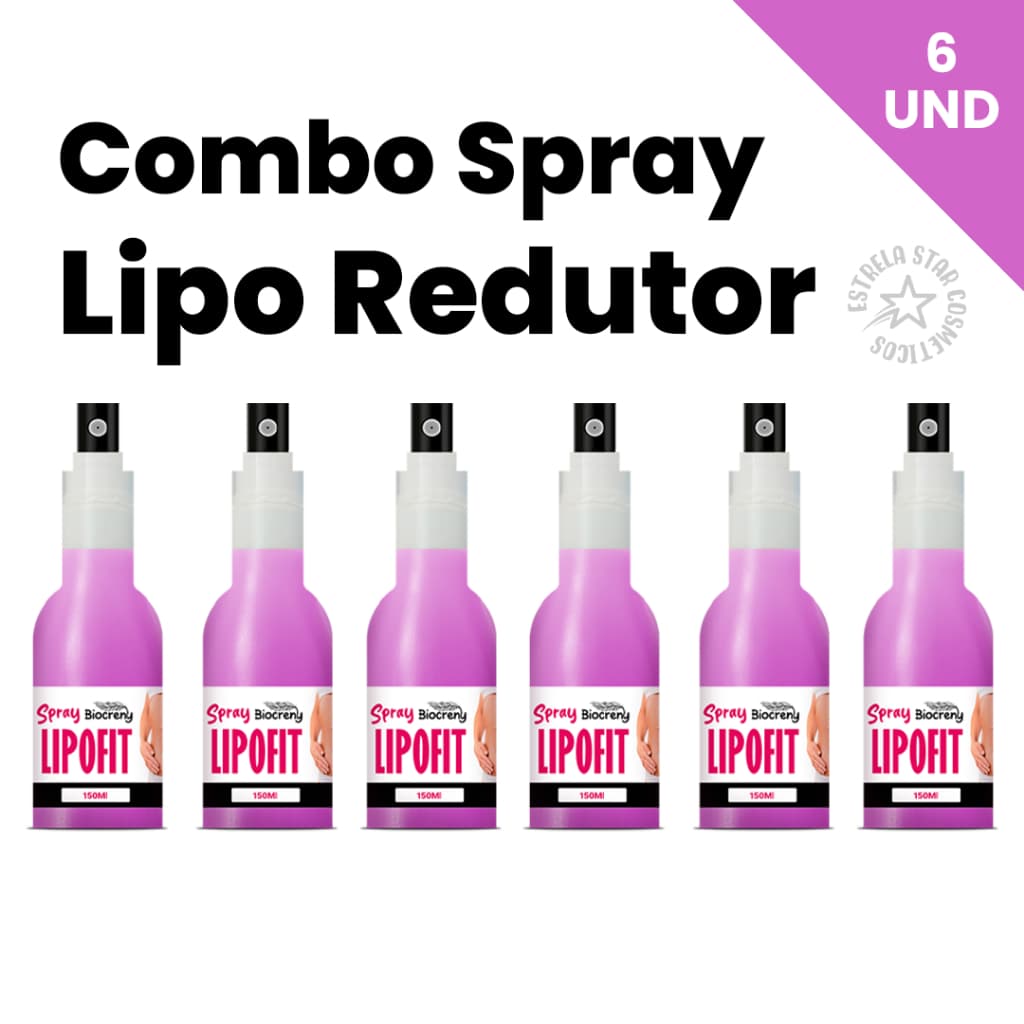 Kit 6 Spray Lipofit: Elimine Gordura e Melhore Sua Circulação Sanguínea 150ml