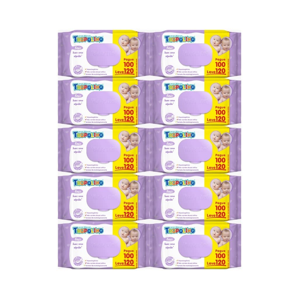 Toalha Umedecida Tropolino 1200 Folhas (10undX120fls)