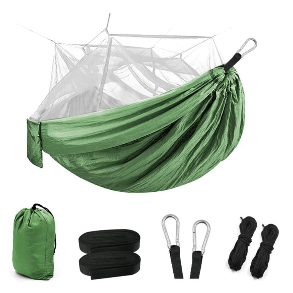 Rede Acampar Tela Mosquiteiro Descanso 260*140cm Verde WCT FITNESS