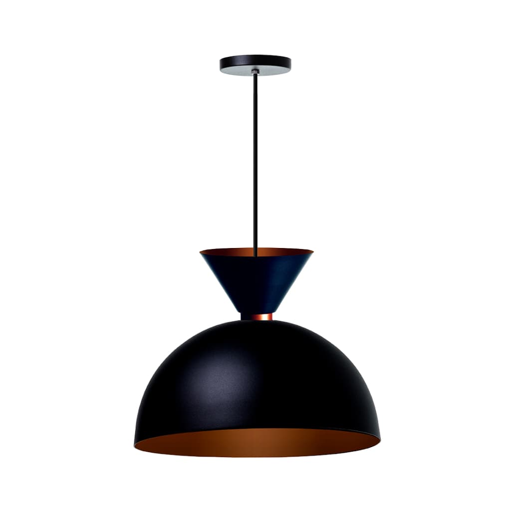 Pendente Meia Lua Saturno 40cm Sala Estar Mesa Balcao