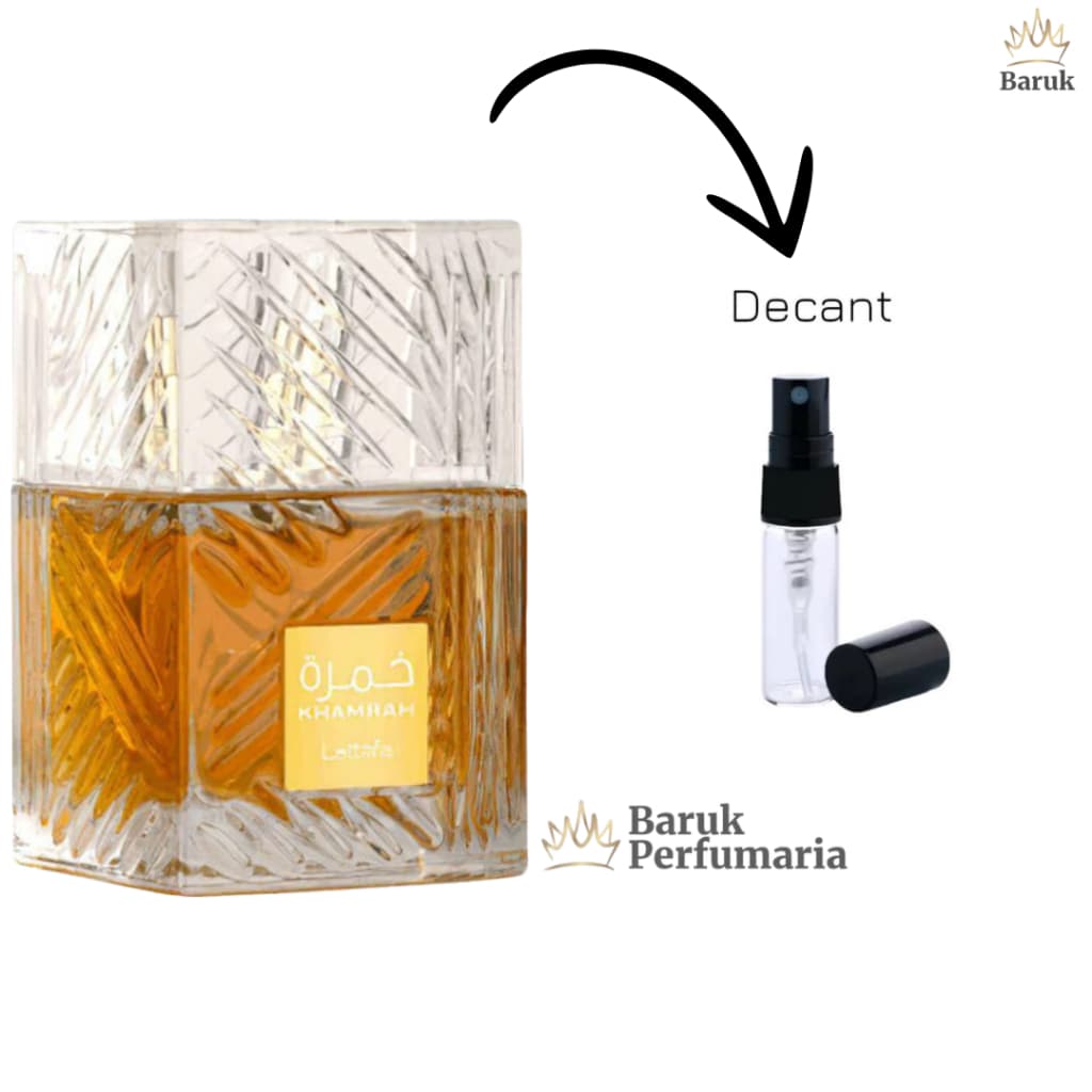 Perfume Árabe Khamrah da Lattafa Unissex Doce 2ml, 5ml, 10ml - ORIGINAL