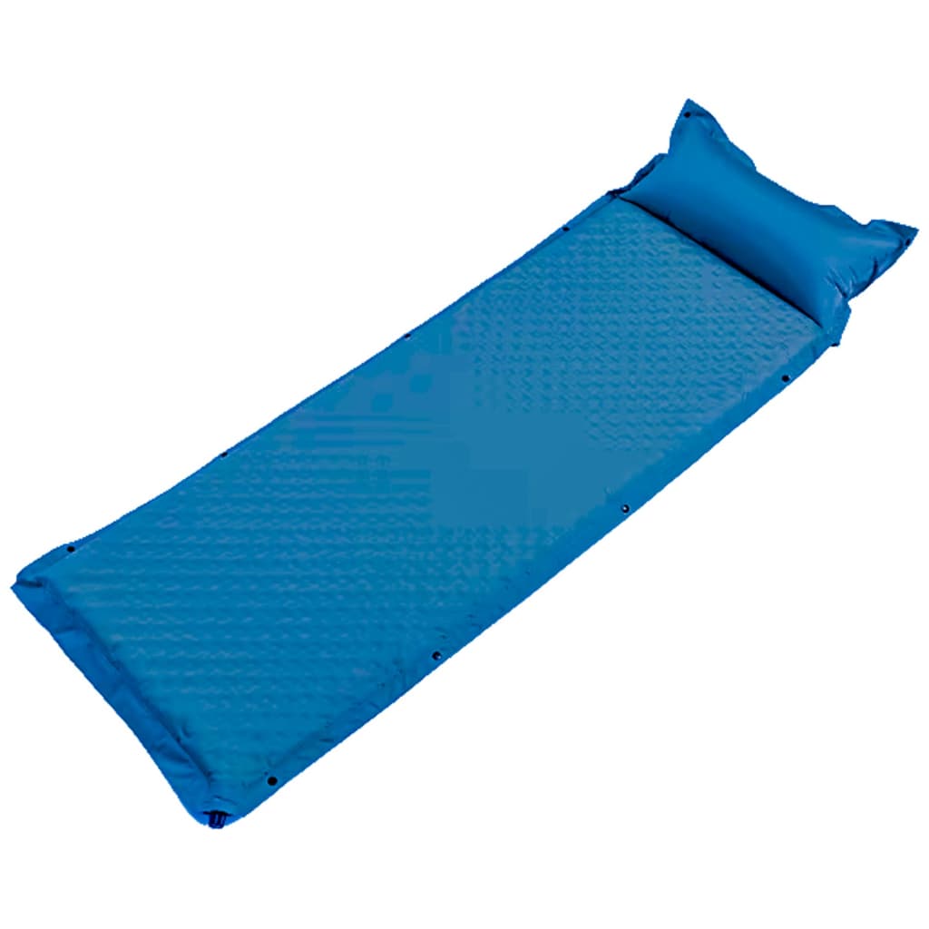 Colchonete Solteiro Camping Auto Inflável c/ Travesseiro Isolante Térmico Colchão Camping 190*67cm Aventura Ar Livre Cor
