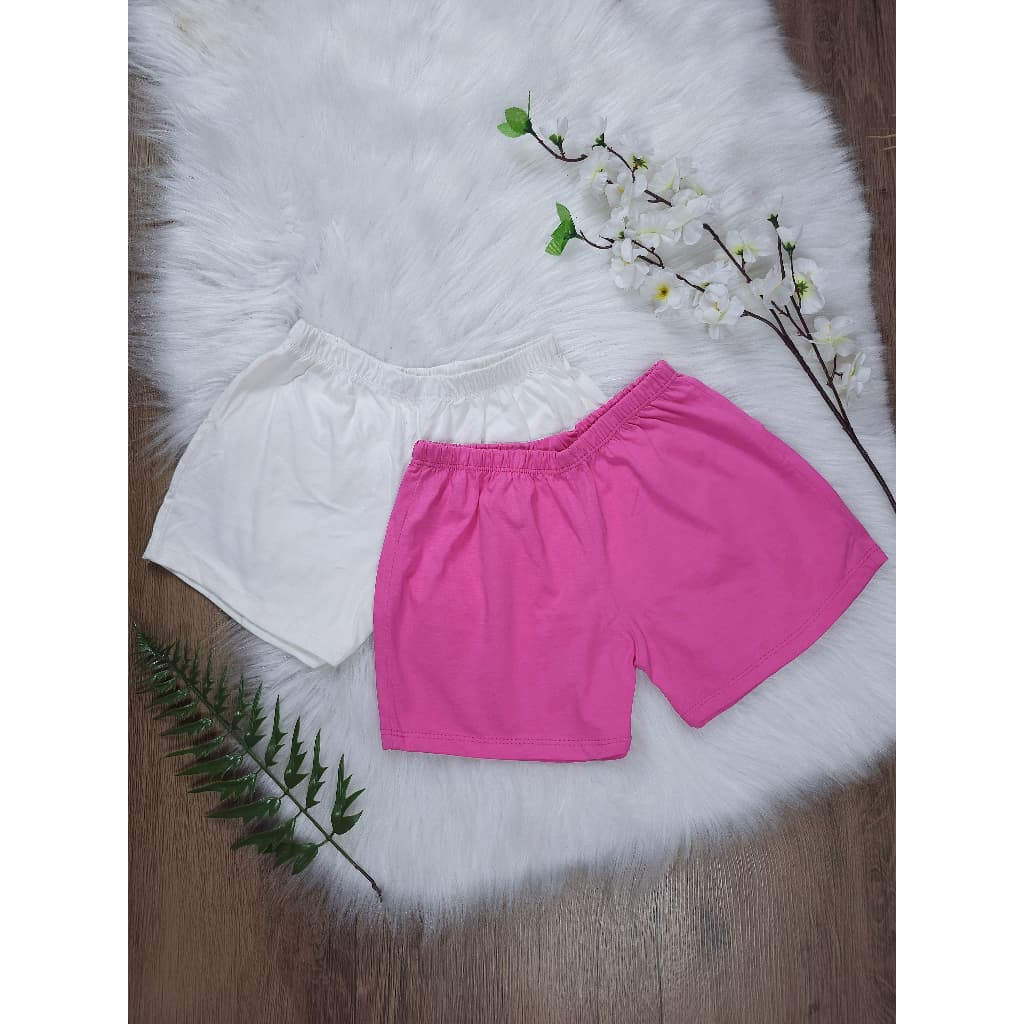 Kit 2 Shorts Feminino em Malha Penteada com Cintura Alta - Moda Casual (P, M ,G)