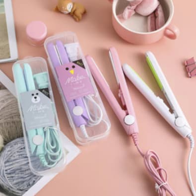 Mini Chapinha Prancha De Cabelo Portátil Com Case Transporte Bivolt Estojo