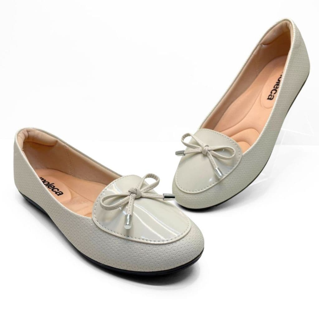 Moleca Sapatilha Feminina Dalia Verniz 5800.105 com Laço Decorativo e Palmilha Acolchoada