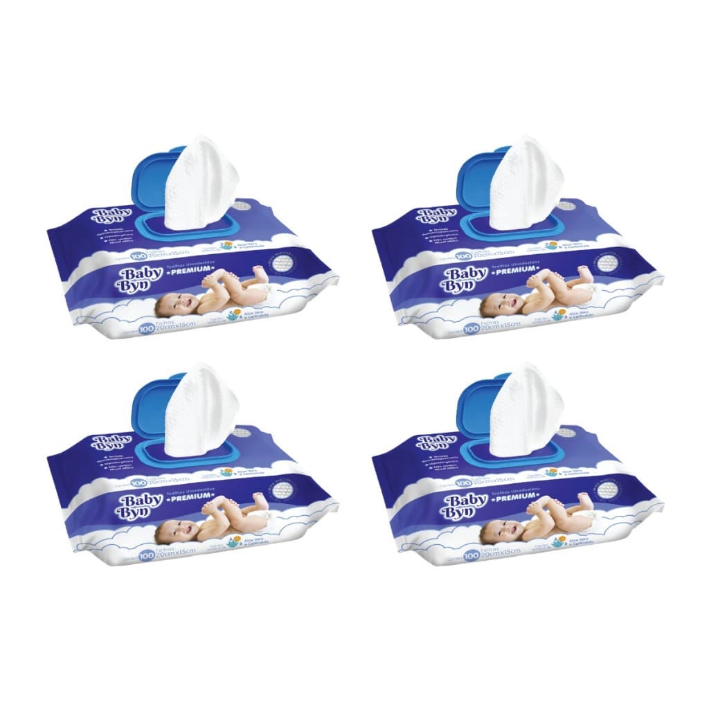 Toalha Umedecida Baby Byn Premium 400Folhas