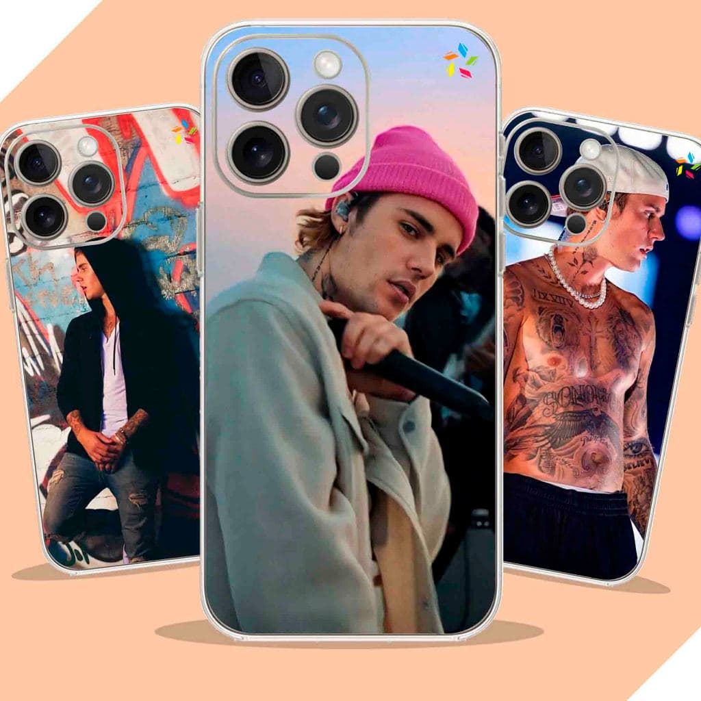 Capa Capinha para Todos os Aparelhos, Samsung, iPhone, Motorola, Xiaomi, Poco - Coleção Justin Bieber