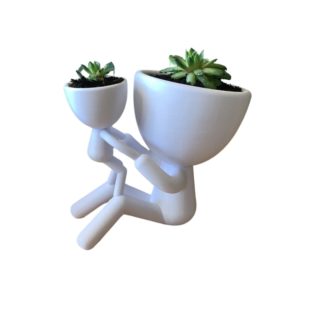 Vaso decorativo suculenta decoração bob roberto mãe e filho dia das mães