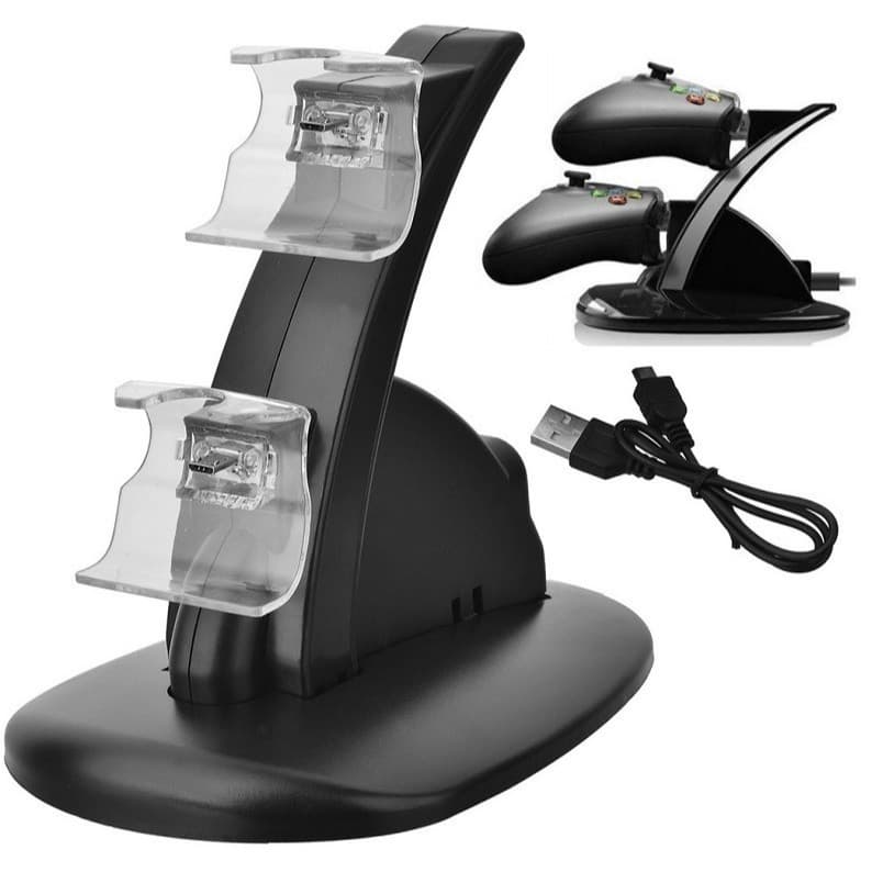 Suporte Base Carregador Duplo para Controle Sem Fio Xbox One / One S (Modelo V8)