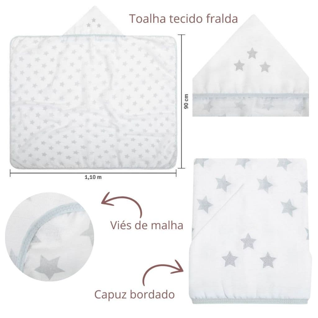 Toalha de Banho Fralda Soft Uma Camada Karinho com Capuz Papi