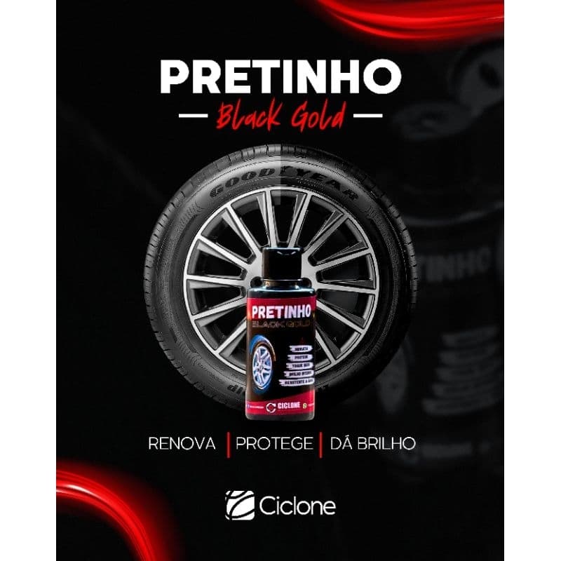 Pneu Pretinho brilho seco carro moto caminhão acessorios para carro