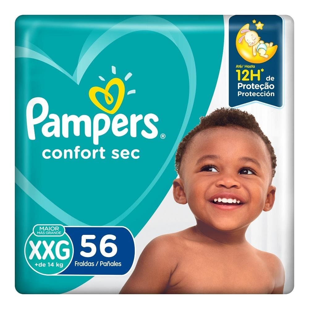 Fralda Pampers Confort Sec XXG 52 unidades