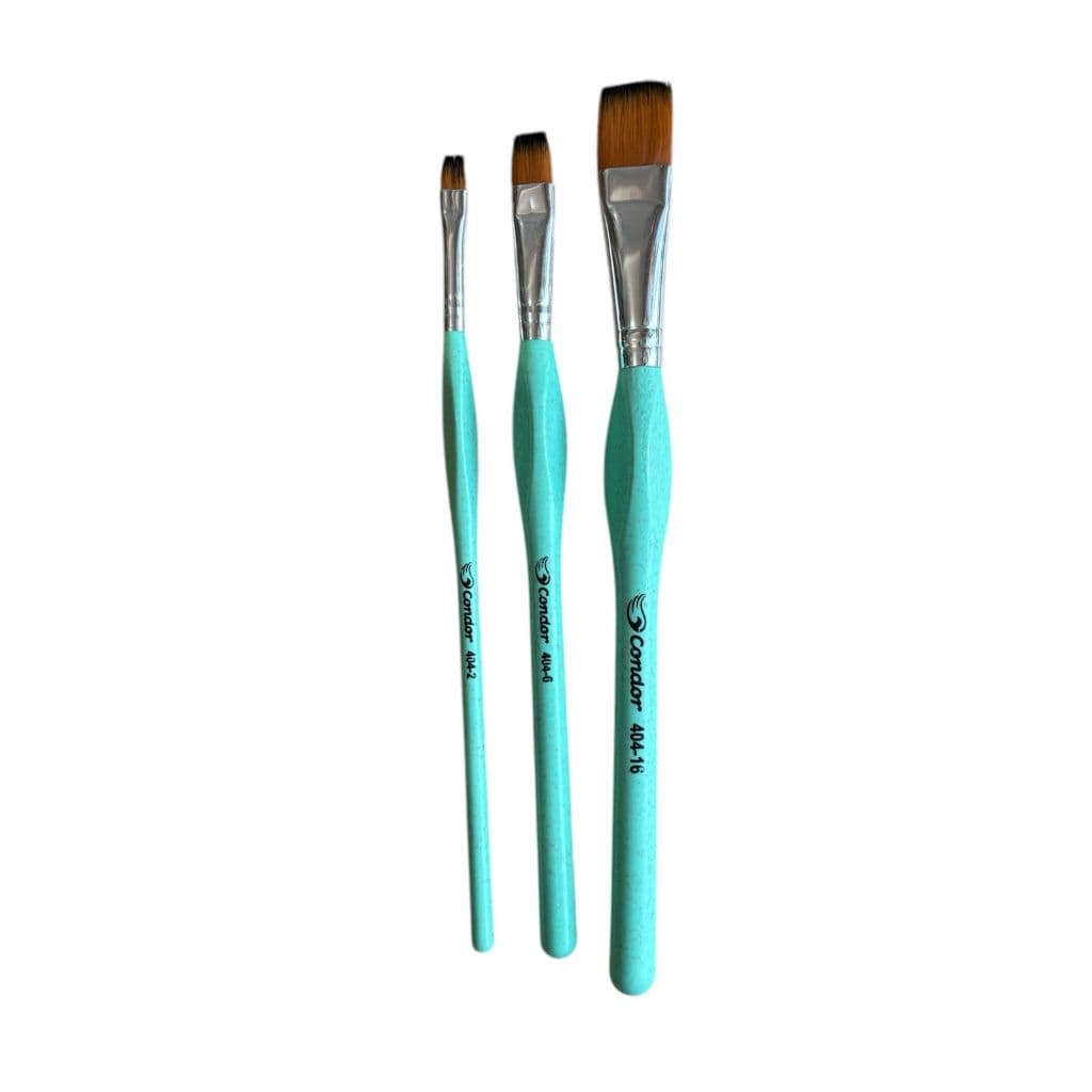 Kit Pincel Ergonômico Chato, Chanfrado ou Redondo com 3 unidades Condor