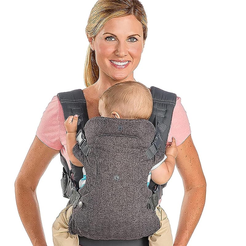Canguru bebê Infantino, Suporta até 14kg Conforto Segurança Estilo Passeios Aconchego
