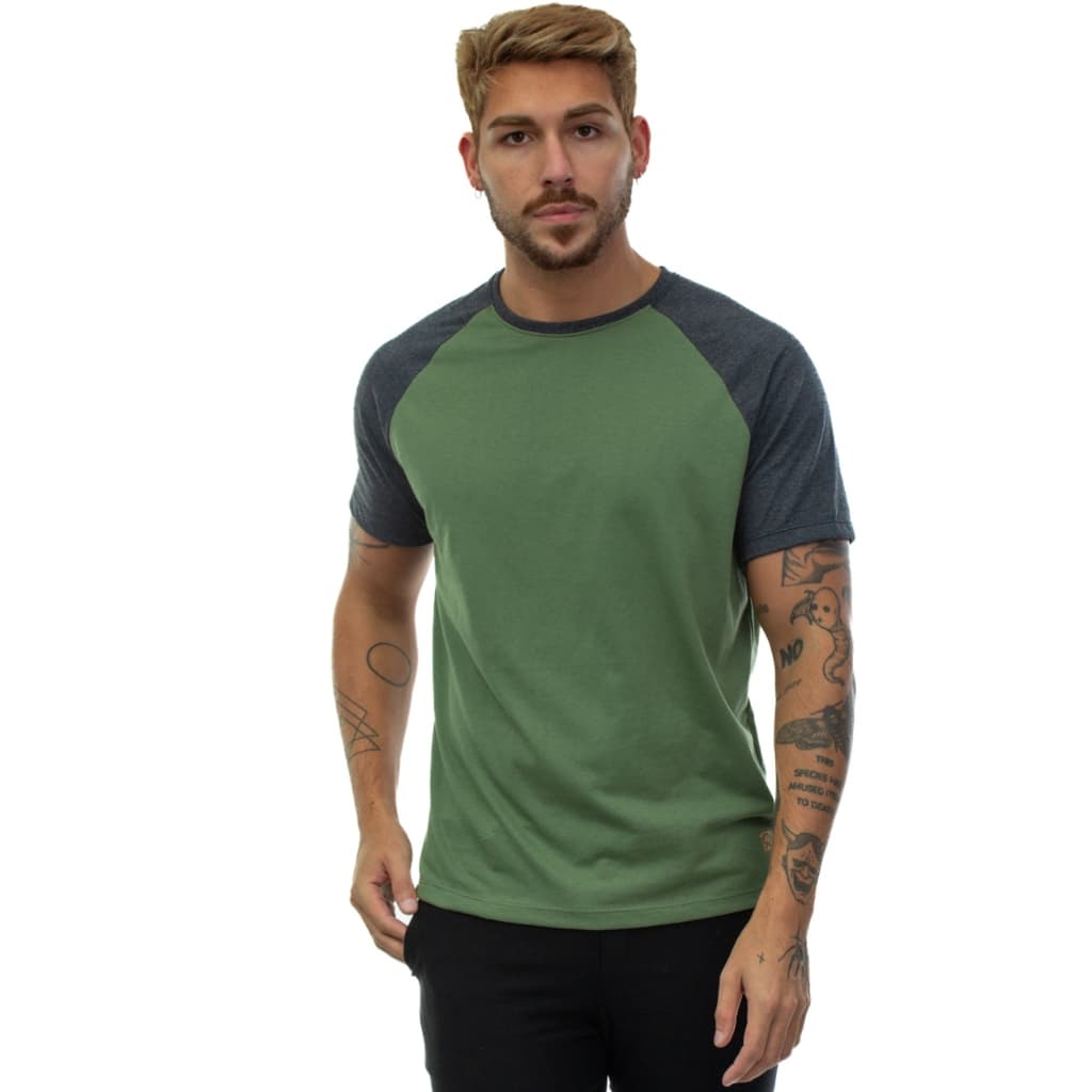 Camiseta Masculina Raglan de Manga Curta Ecológica