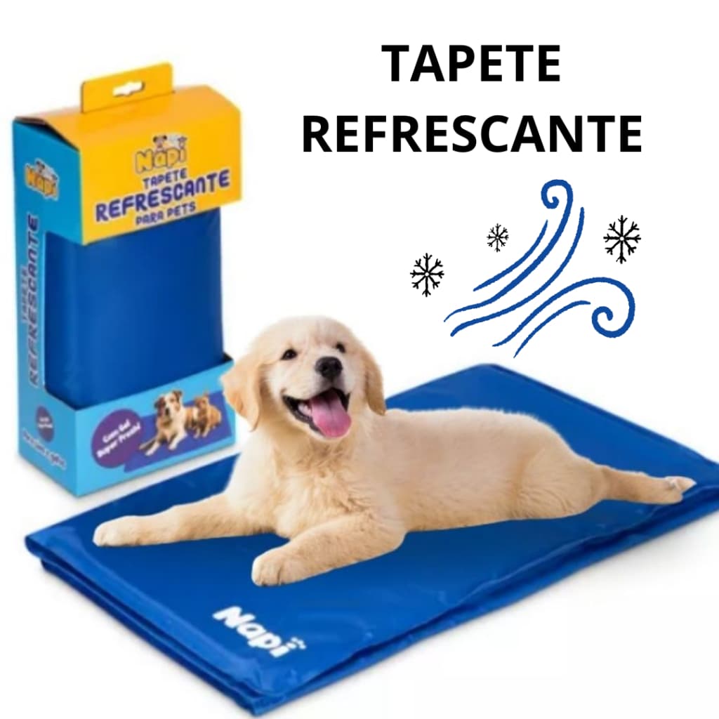 Tapete Gelado Refrescante 40x50 cm Para Cachorro Gato Cão Pet De Gel Verão Para Refrescar