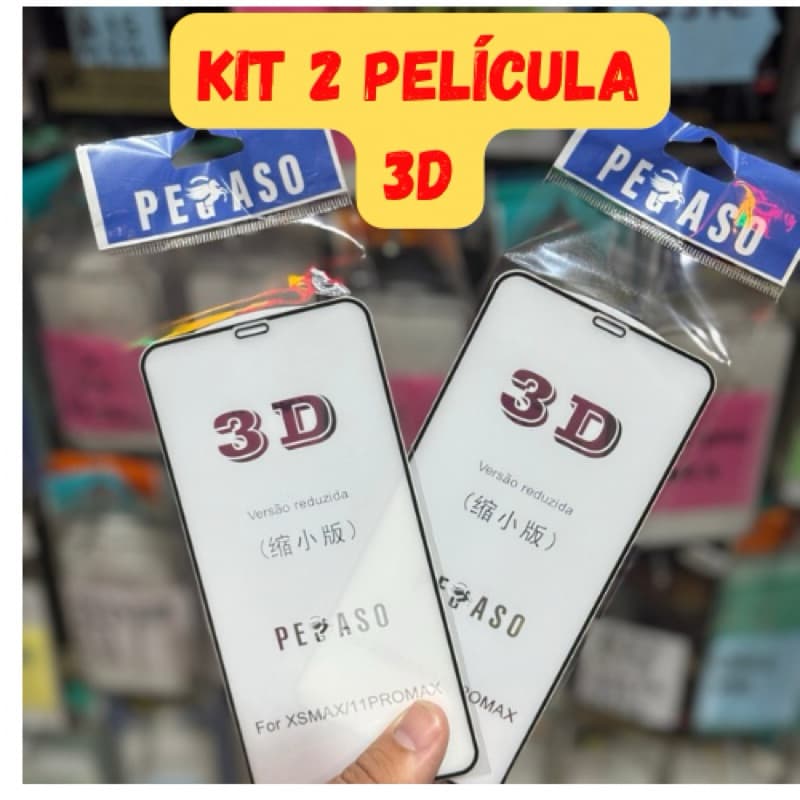 kit 2 Película De Vidro Temperado 3D Full Para iphone 6 ate 15promax