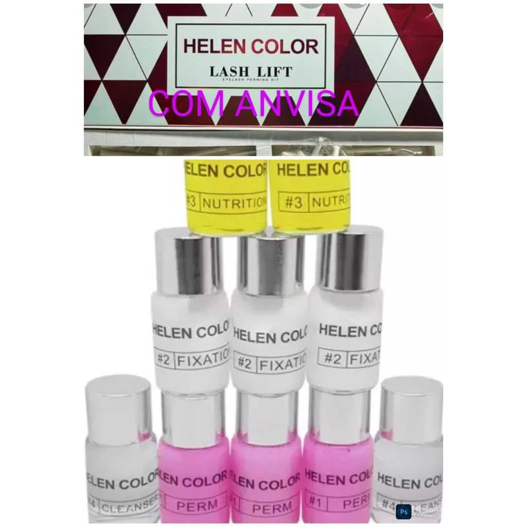 Kit Lash Lifting Permanente Cílios Helen Color Com ANVISA