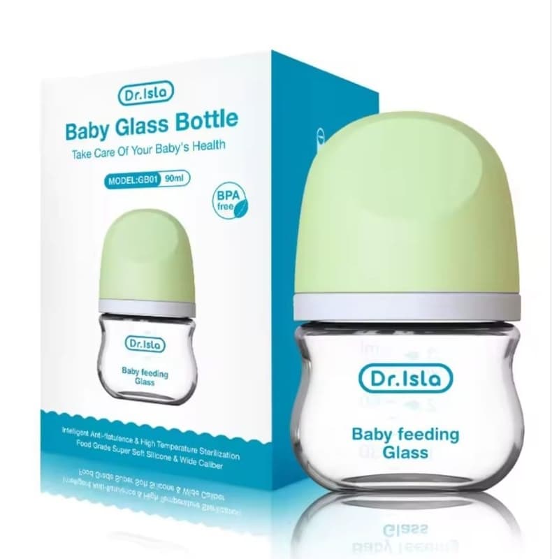 mamadeira de vidro Chuquinha anti cólica bebê Dr.Isla 90ml