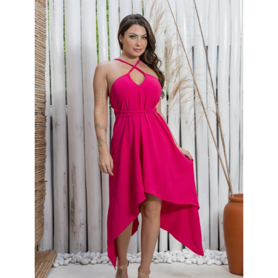 Vestido  Feminino Envelope soltinho  Verão / Sem Bojo Com Várias Formas de Amarração